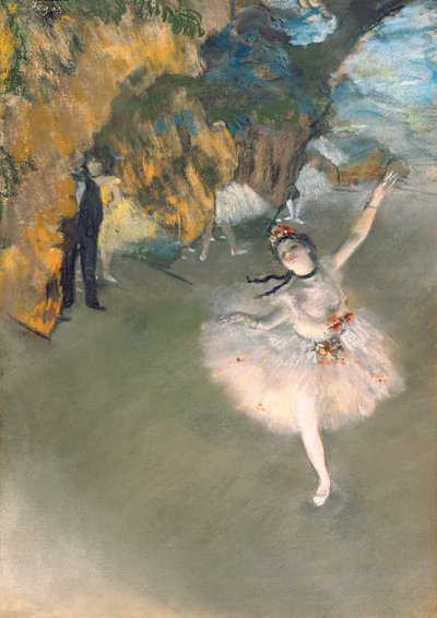 The Star, ou Dancer no palco, c.1876-77 (pastel sobre papel) de Edgar Degas